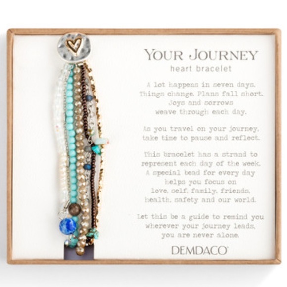 NEW Demdaco your journey heart beaded bracelet - Picture 1 of 6